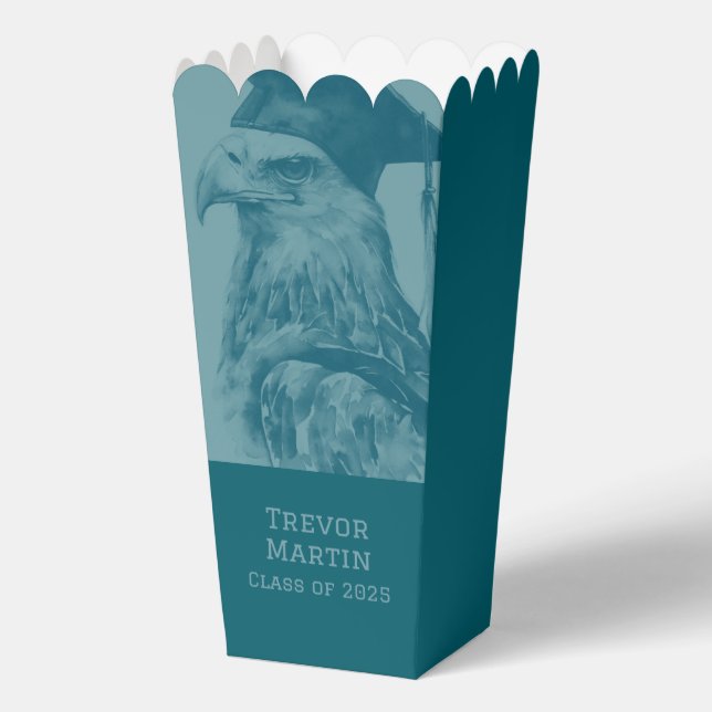 Unique Eagle Graduation Popcorn Party Favour Box (Front)
