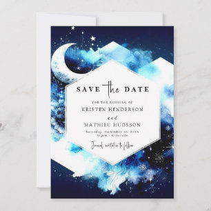 Unique Earthy Moonlit Wedding Save The Date