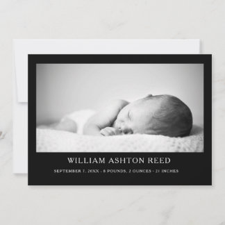 Unique Elegant Baby Boy Photo Collage Birth Announcement