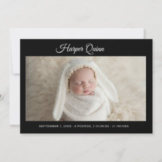 Unique Elegant Baby Boy Photo Collage Birth Announcement