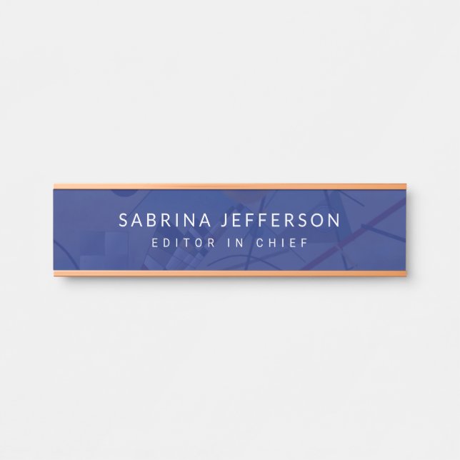Unique Elegant Plain Simple Minimalist Door Sign (Front)