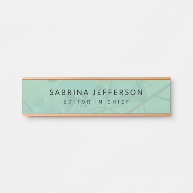 Unique Elegant Plain Simple Minimalist Door Sign (Front)