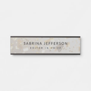 Unique Elegant Plain Simple Minimalist Door Sign