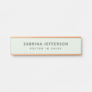 Unique Elegant Plain Simple Minimalist Door Sign