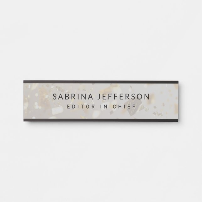 Unique Elegant Plain Simple Minimalist Door Sign (Front)