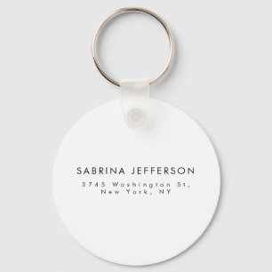 Unique Elegant Plain Simple Minimalist Key Ring