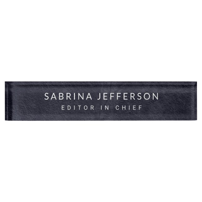 Unique Elegant Plain Simple Minimalist Nameplate (Front)