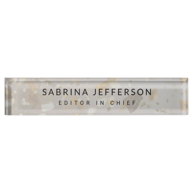 Unique Elegant Plain Simple Minimalist Nameplate (Front)