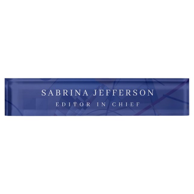 Unique Elegant Plain Simple Minimalist Nameplate (Front)