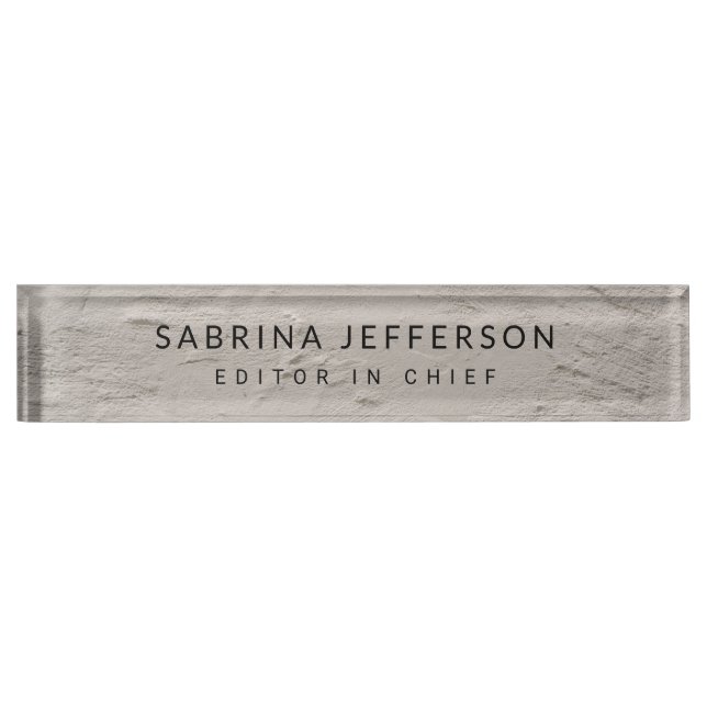 Unique Elegant Plain Simple Minimalist Nameplate (Front)