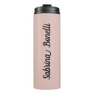 Unique Elegant Plain Simple Rose Gold Color Thermal Tumbler