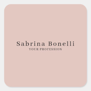 Unique Elegant Plain Simple Rose Gold Colour Square Sticker