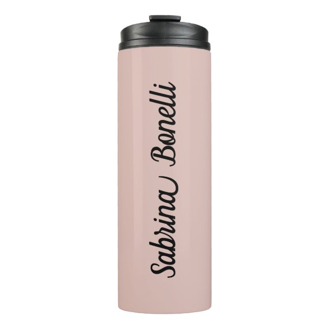 Unique Elegant Plain Simple Rose Gold Colour Thermal Tumbler (Front)