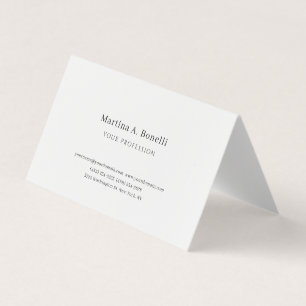 Unique Elegant Plain Simple Special Business Card