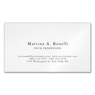 Unique Elegant Plain Simple Special Magnetic Business Card