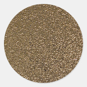 Unique Embossed gold Classic Round Sticker
