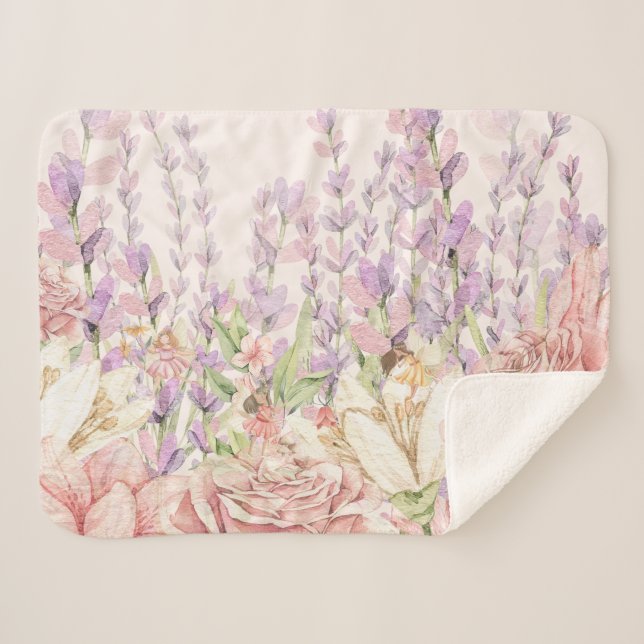 Unique Enchanted Fairy Sherpa Blanket (Front (Horizontal))