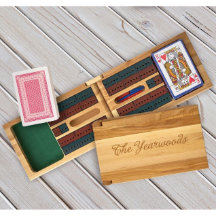 Unique Engraved Cribbage Board Card Game