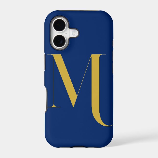 Unique Extra Large Monogram Print Navy (Back)