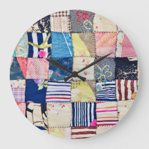 Unique Fabric: Bangkok Handmade Blankets Large Clock