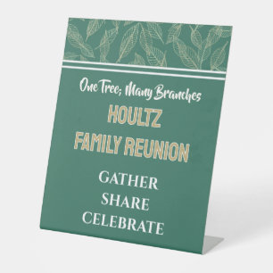 Unique Family Reunion Pedestal Sign