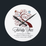 Unique Family Tree Design Round Clock<br><div class="desc">Unique Family Tree Design  Created by RMF designz</div>