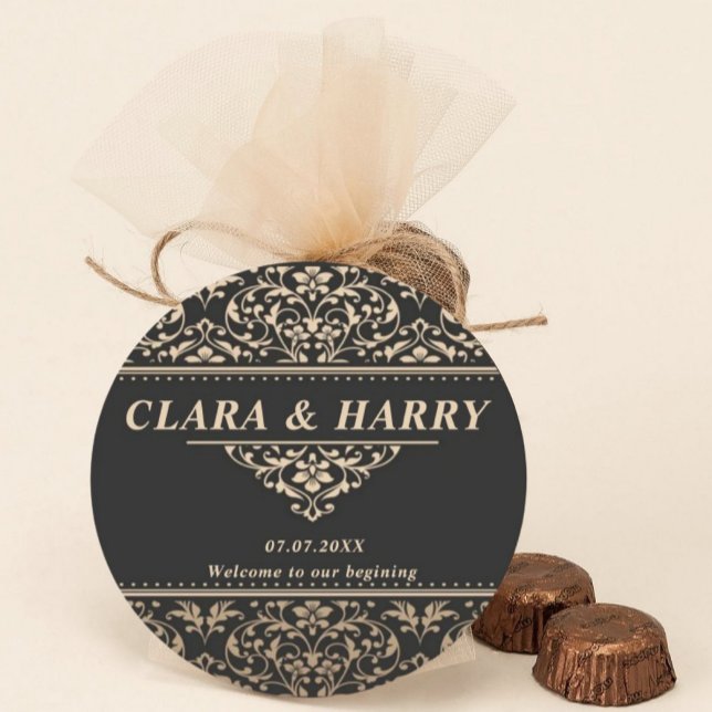 Unique fancy minimalist boho modern wedding  coaster (Creator Uploaded)