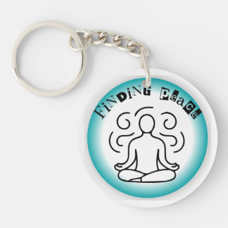 Unique Finding Peace Art Designs - Happy Shopping Key Ring