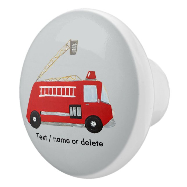 Unique fire truck ceramic knob (Right)