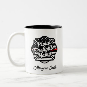 Unique Firefighter Badge in Maltese Cross Two-Tone Coffee Mug
