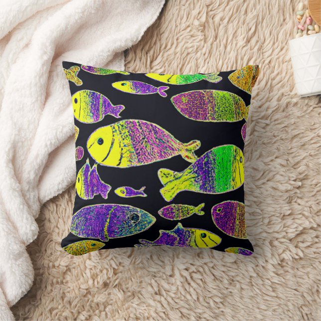 Unique Fish Patterns Art. Buy Now Cushion (Blanket)
