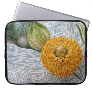 Unique Floral Laptop Sleeve: 15" or 13" or 10" Sleeve