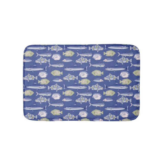 Unique Floral Pattern Bath Mat (Front)