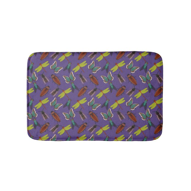 Unique Floral Pattern Bath Mat (Front)