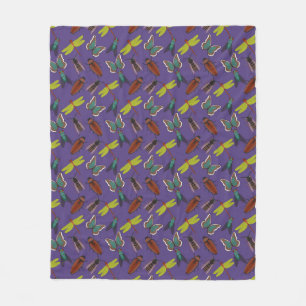 Unique Floral Pattern Fleece Blanket