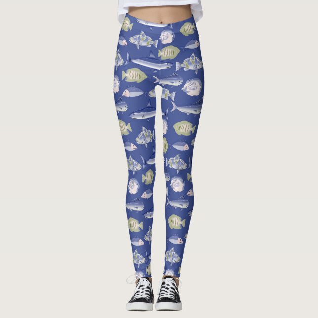 Unique Floral Pattern Leggings (Front)