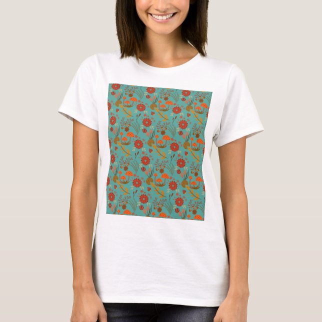 Unique Floral Pattern T-Shirt (Front)