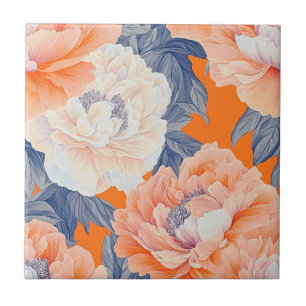 Unique Floral Peonies Tiles For Backsplash Tiles