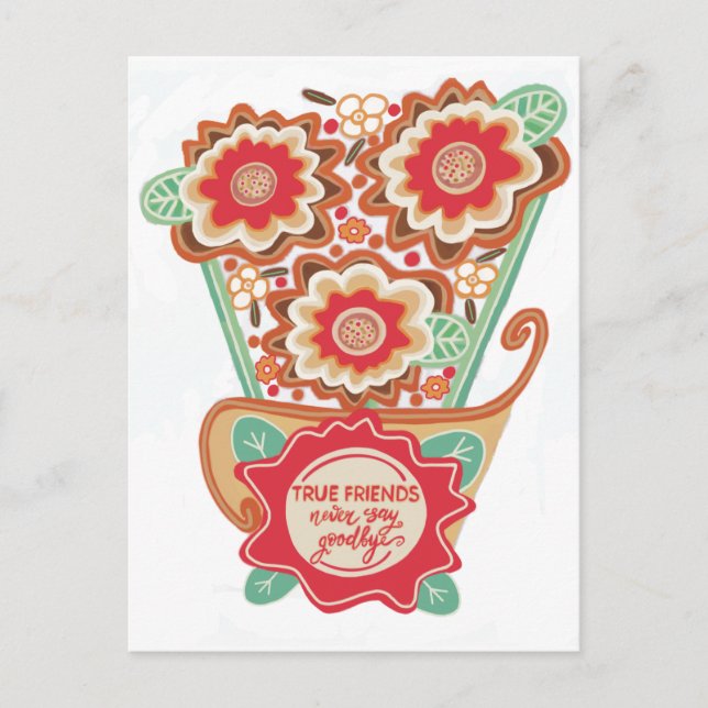 Unique FloralDesign Style Postcard (Front)