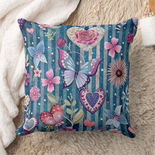 Unique Florales Design in lebendigen Farben Cushion
