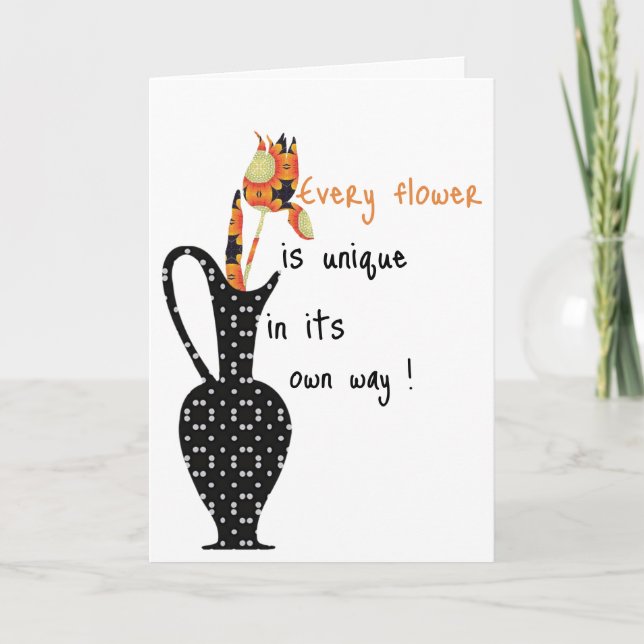 Unique Flower  Card (Front)