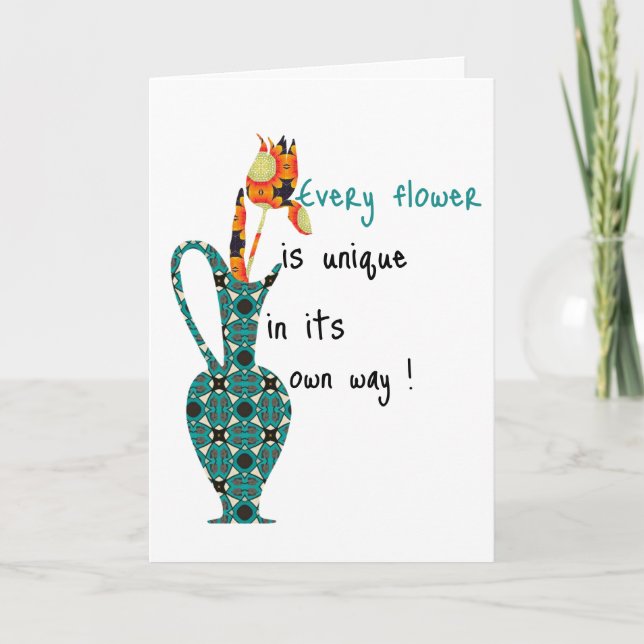 Unique Flower  Card (Front)