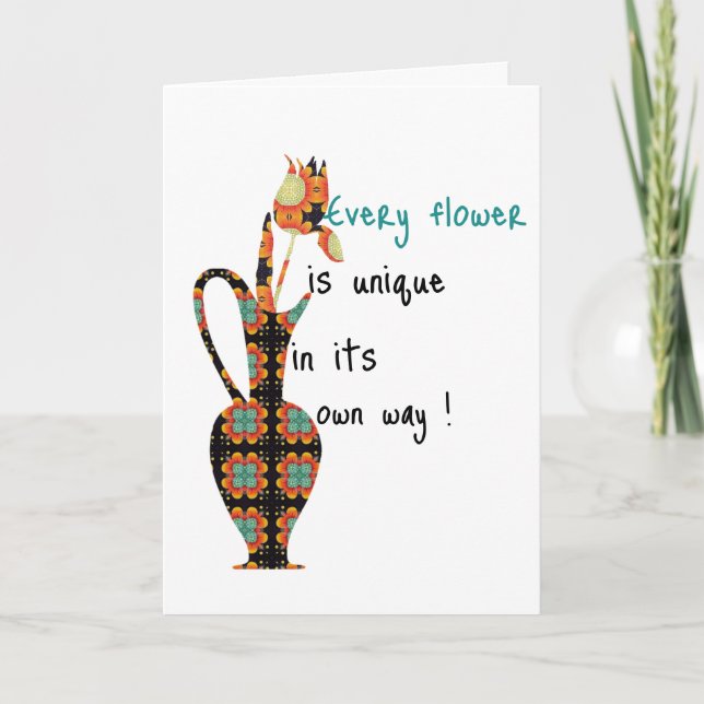 Unique Flower  Card (Front)