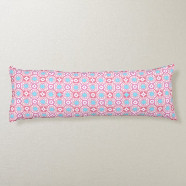 Unique flower check body cushion (Back)