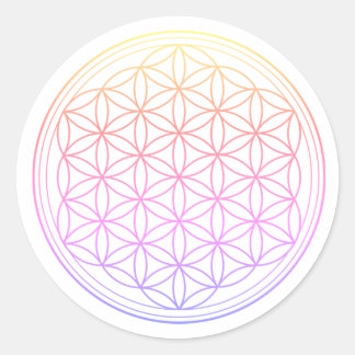 UNIQUE FLOWER OF LIFE ROUND STICKERS