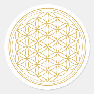 UNIQUE FLOWER OF LIFE ROUND STICKERS
