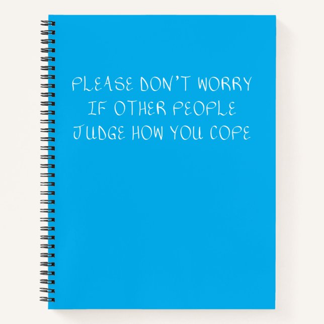 Unique Font Encouraging Empathic Message Notebook (Front)