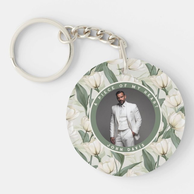 Unique forever memory Custom Tulip Key Ring (Front)