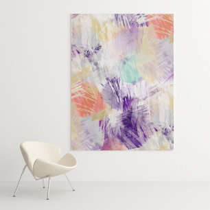 Unique Fun Colourful Abstract Brush Art Painting Canvas Print