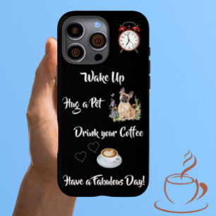 Unique Fun Dog and Coffee Lover iPhone 16 Pro Max Case